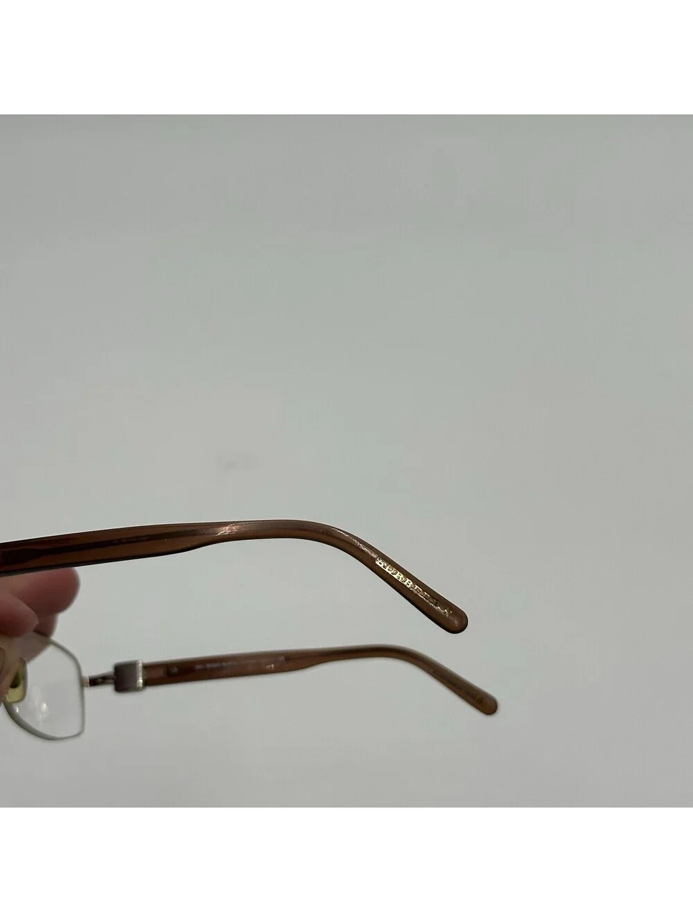 Burberry Eyeglasses B 1146 1016 Brown Half Rim Frame Italy 52-17 135 Frames Only